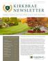 KIRKBRAE NEWSLETTER KIRKBRAE COUNTRY CLUB GOLF, DINING, & SOCIAL NEWS AND EVENTS TABLE OF CONTENTS WELCOME TO THE 2017 FALL AND WINTER SEASON!