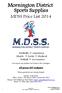 Mornington District Sports Supplies MDSS Price List 2014