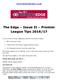 The Edge Issue II Premier League Tips 2016/17