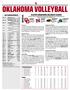 OKLAHOMA VOLLEYBALL 2017 SCHEDULE/RESULTS