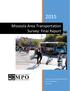 Missoula Area Transportation Survey: Final Report