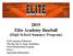 2019 Elite Academy Baseball (High School Summer Program)