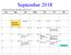 September 2018 Cariboo Hill Secondary School Student Calendar updated July 3, 2018
