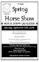 Pre Royal. Spring Horse Show. ROYAL SHOW QUALIFIER Saturday, September 15th, 2018.