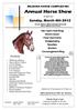 Annual Horse Show. Sunday, March 4th 2012 MILDURA HORSE COMPLEX INC. EA Affiliated