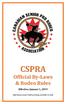 CSPRA Official By-Laws & Rodeo Rules Effective: January 1, 2019