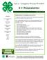 4-H Newsletter. Unit 12 Livingston-McLean-Woodford. September Contents. Exciting adventures are heading our way in Unit 12!