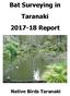 Bat Surveying in Taranaki Report