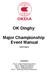 OK Dinghy. Major Championship Event Manual