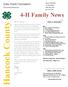 4-H Family News IOWA STATE UNIVERSITY. University Extension. Dates to Remember