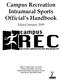 Campus Recreation Intramural Sports Official s Handbook