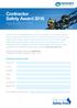 Contractor Safety Award 2016 Application form
