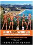 2017 WORLD FITNESS CHAMPIONSHIPS INSPECTION REPORT IFBB ELITE RANKING QUALIFIER DECEMBER 01 ST - 04 TH, 2017 BIARRITZ FRANCE
