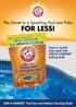 FOR LESS! The Secret to a Sparkling Pool and Patio. Enjoy a crystal clear pool with ARM & HAMMER Baking Soda