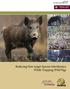 SEPTEMBER Reducing Non-target Species Interference While Trapping Wild Pigs