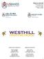 Music on the Hill Westhill High School 125 Roxbury Road Stamford, CT March 10, 2018