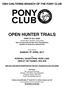 OBH CHILTERNS BRANCH OF THE PONY CLUB OPEN HUNTER TRIALS OPEN TO ALL AGES