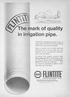FLINTITE. ark of quality in irrigation pipe. FLINTKOTE