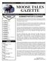 MOOSE TALES GAZETTE ADMINISTRATOR S CORNER DATES INSIDE OCTOBER Volume 25 Issue 10.