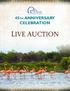 45TH ANNIVERSARY CELEBRATION LIVE AUCTION