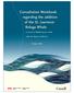 Consultation Workbook regarding the addition of the St. Lawrence Beluga Whale