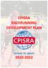 CPISRA RACERUNNING DEVELOPMENT PLAN