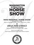 WASHINGTON INTERNATIONAL HORSE SHOW WIHS REGIONAL HORSE SHOW & USHJA ZONE 3 FINALS