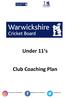 Under 11 s Club Coaching Plan