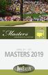 THEMasters EXPERIENCE OF A LIFETIME APRIL 8 TH - 14 TH