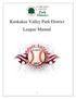 Kankakee Valley Park District League Manual