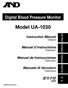 Model UA Digital Blood Pressure Monitor 使用手冊翻譯. Instruction Manual. Manuel d instructions. Manual de Instrucciones. Manuale di Istruzioni