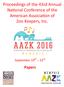 Proceedings of the 43rd Annual National Conference of the American Association of Zoo Keepers, Inc.