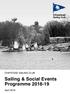 Sailing & Social Events Programme