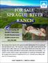 FOR SALE Sprague River Ranch