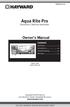 Aqua Rite Pro. Electronic Chlorine Generator. Owner's Manual AQR15-PRO AQR15-PRO-SD