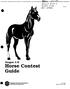 Horse Contest. Guide. Oregon 4-H. ftiete S704