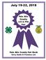 July 19-22, Palo Alto County 4-H & FFA Fair. Palo Alto County Fair Book. Entry Guide & Premium List