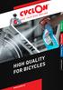 Cl eaning Lubric ation Pr ot ection Maint enanc HigH quality for bicycles
