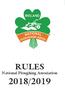 RULES. National Ploughing Association