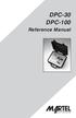 DPC-30 DPC-100. Reference Manual