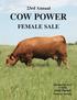 23rd Annual COW POWER. October 12, Noon Judd Ranch. Pomona, Kansas