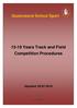 Queensland School Sport Years Track and Field Competition Procedures