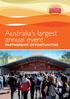 Australia s largest annual event PARTNERSHIP OPPORTUNITIES
