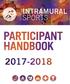 Table of Contents. About Intramural Sports...3. Participant Eligibility...3. Registration...4. Format of Play...6. Cancellations...