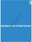 DEFINING THE STREETSCAPE DRAFT