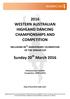 2016 WESTERN AUSTRALIAN HIGHLAND DANCING CHAMPIONSHIPS AND COMPETITION