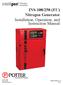INS-100/250 (EU) Nitrogen Generator Installation, Operation, and Instruction Manual