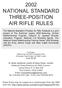 2002 NATIONAL STANDARD THREE-POSITION AIR RIFLE RULES
