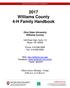 Williams County. 4-H Family Handbook