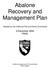 Abalone Recovery and Management Plan